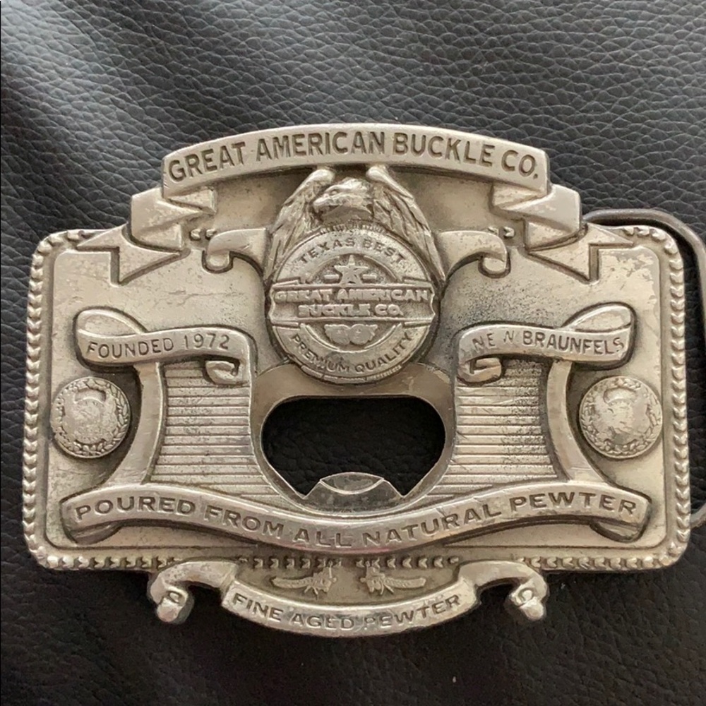 Belt buckle with bottle opener